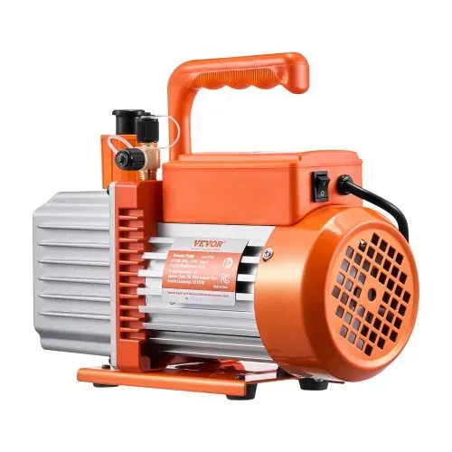 VEVOR Vakuumpumpe, 6 CFM, HVAC 2-stufige Drehschieber-Vakuumpumpe, für R134a R22 R410a-Systeme, Auto-AC-Vakuumpumpen-Kit mit Ölflasche, für die Harzentgasung zur Wartung von Autoklimaanlagen – Bild 10