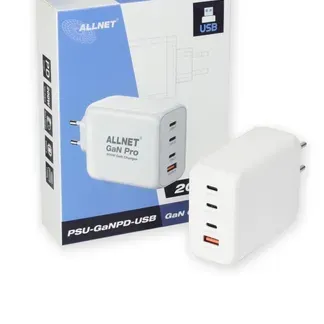 ALLNET Ersatznetzteil QC USB-C PD GaN Netzteil Power Supply 200 Watt 1x USB Typ-A QC, 3x USB Typ-C**EU PLUG** ALLNET Ersatznetzteil QC USB-C PD GaN Netzteil Power Supply 200 Watt 1x USB Typ-A QC, 3x USB Typ-C**EU PLUG**