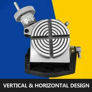VEVOR Teilapparat Rundtisch 100mm Rundteiltisch Horizontal Vertikal Teilkopf Teilapparat schwenkbar zum Fräsen und Bohren VEVOR Teilapparat Rundtisch 100mm Rundteiltisch Horizontal Vertikal Teilkopf Teilapparat schwenkbar zum Fräsen und Bohren