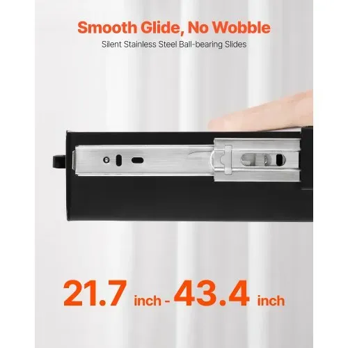 VEVOR Untertisch Schublade 635x232x75 mm, Unterbau Schreibtisch, versteckter Schreibtisch-Aufbewahrungs-Organizer, Bleistiftschublade unter dem Tisch für Sitz-Steh-Arbeitsplätze im Büro & zu Hause – Bild 3