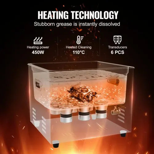 VEVOR 15 L Ultraschallreiniger mit Heiztimer & Korb professionelle digitale Schallkavitationsmaschine, 360 W Reinigungsmaschine für Laborwerkzeuge Metallteile Vergaser Messing Autoteile Motorteile – Bild 2