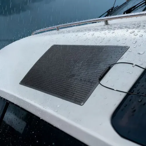 VEVOR Solarmodul Monokristallin, 100W Halbflexibles Solarpanel, Off-Grid-Ladegerät mit MC4-Ausgang, IP67 wasserdicht, Balkonkraftwerk für Boote, RVs, Autos, Kabinen & gebogene Oberflächen – Bild 7