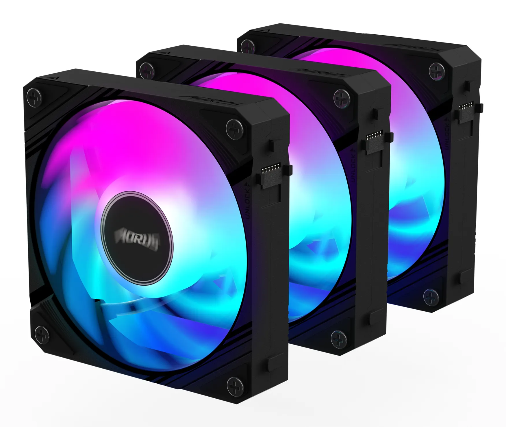 GIGABYTE AORUS EZ CHAIN FAN 120 (3-Pack) Hauptplatine Ventilator 12 cm Schwarz 3 Stück(e) – Bild 4