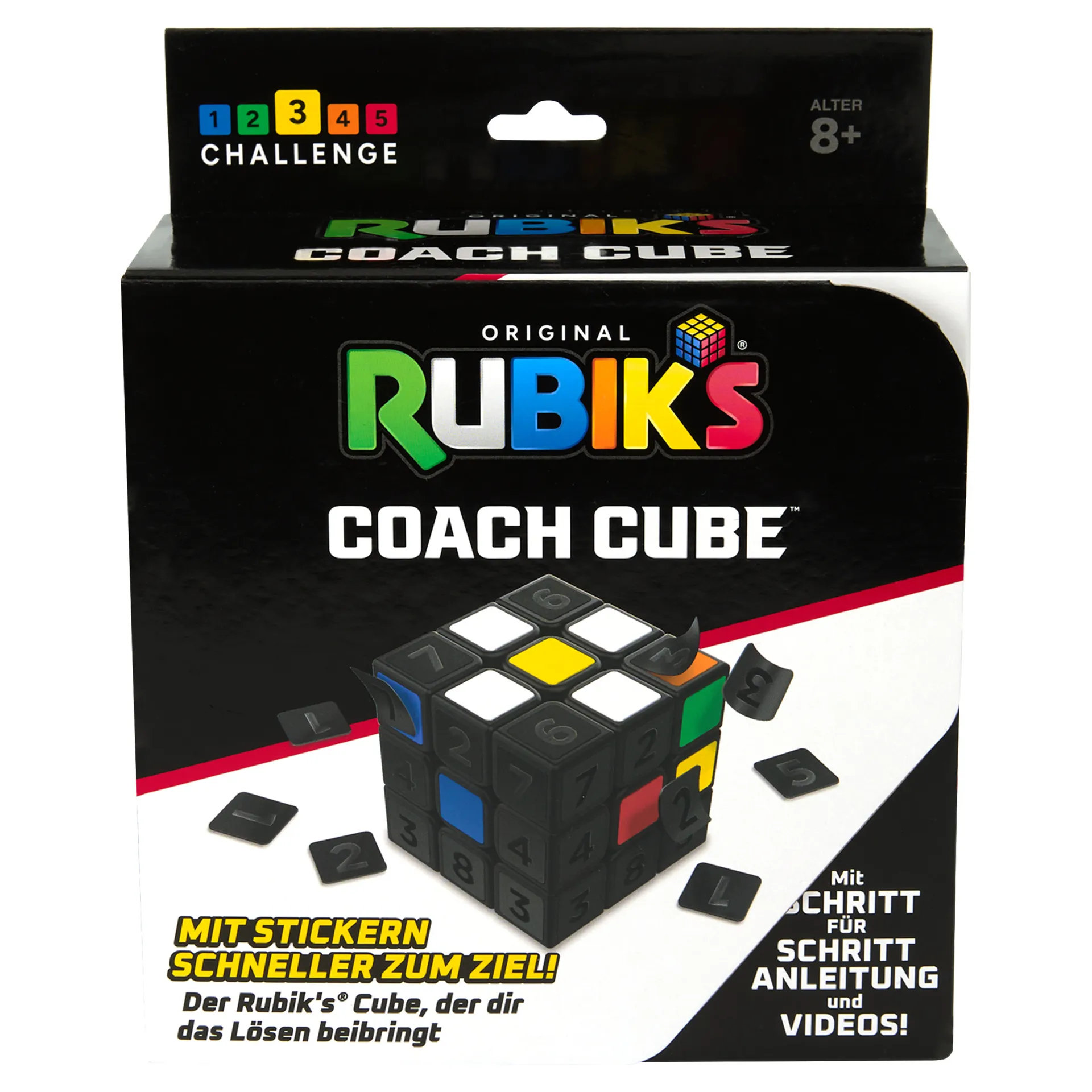 Rubik’s Cube, Coach Cube, 3x3 Lernwürfel mit Stickern – Bild 2