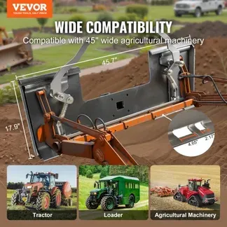 VEVOR 3/8 Zoll Kompaktlader-Befestigungsplatte Montageplatte mit 5,79 cm Anhängerkupplung Schnellbefestigungs-Ladeplatte kompatibel mit Kompaktladern und Traktoren von Deere Kubota Bobcat Mahindra VEVOR 3/8 Zoll Kompaktlader-Befestigungsplatte Montageplatte mit 5,79 cm Anhängerkupplung Schnellbefestigungs-Ladeplatte kompatibel mit Kompaktladern und Traktoren von Deere Kubota Bobcat Mahindra