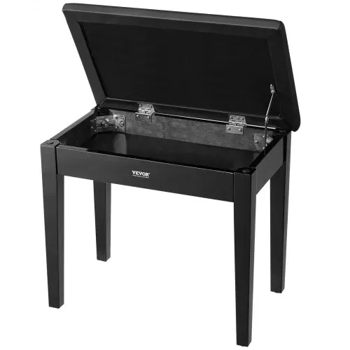 VEVOR Klavierhocker 560 x 350 x 485 mm, Klavierbank, Keyboard-Klavierstuhl mit gepolstertem Kissen, Ablagefach für Notenbücher, Pianobank, Hockersitz, für Schminktisch, Wohnzimmer, Schlafzimmer – Bild 8