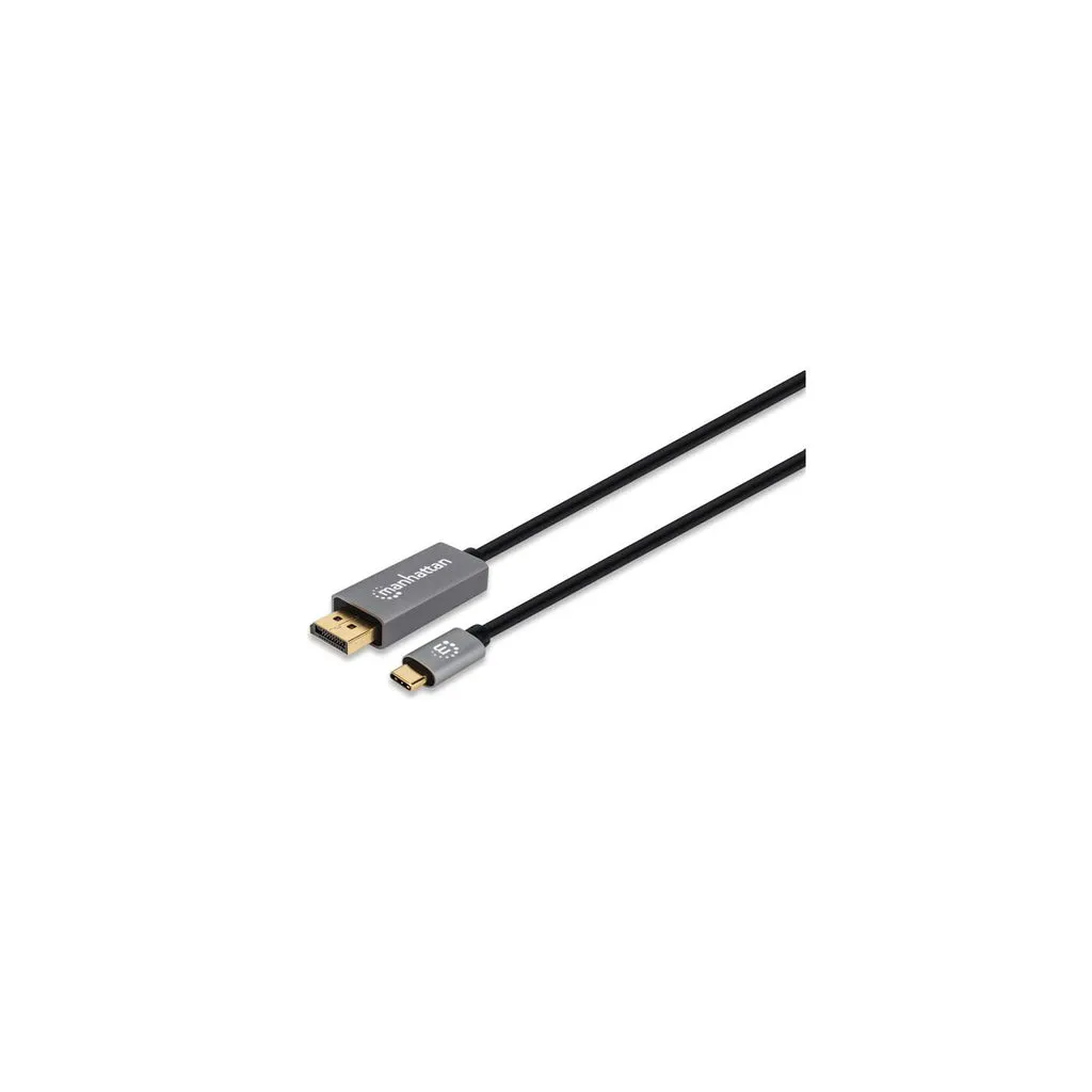 Manhattan 354851 Videokabel-Adapter 3 m USB Typ-C DisplayPort Schwarz, Silber Manhattan 354851 Videokabel-Adapter 3 m USB Typ-C DisplayPort Schwarz, Silber