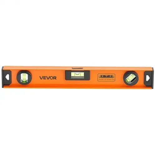 VEVOR 4 tlg. Wasserwaage Set, 40/60/90/120cm Richtwaage mit 3 Libellen 90°/45°/0° & 0,5mm/m Genauigkeit, Maurerwaage Meganetisch mit Aufhängeloch, Stoßfestes Messwerkzeug für Baustelle Hausrenovierung – Bild 10