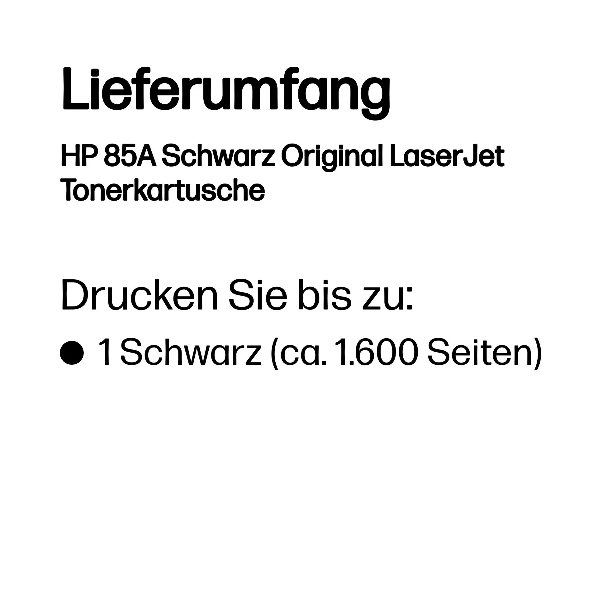 HP 85A Schwarz Original LaserJet Tonerkartusche – Bild 3