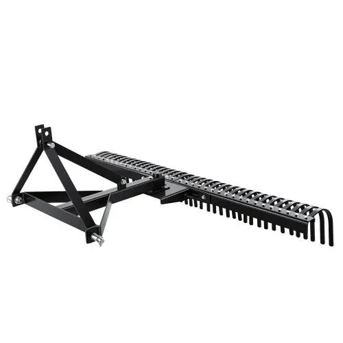 VEVOR Vertikutierer, 1830 mm Arbeitsbreite, Rasentraktor Rechen mit 36 robusten Stahlzinken, Traktor-kompatibler Dreipunkt-Gartenrechen, Rasenlüfter ideal für Bodenbearbeitung & Rasenpflege – Bild 9