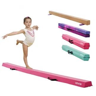 VEVOR Schwebebalken Gymnastik Kinder klappbar 233 cm, 90,7 kg belastbarer Gymnastikbalken mit rutschfesten Unterseiten, Balance Balken Balancierbalken mit Tragetasche für Fitnessstudio, Rosa VEVOR Schwebebalken Gymnastik Kinder klappbar 233 cm, 90,7 kg belastbarer Gymnastikbalken mit rutschfesten Unterseiten, Balance Balken Balancierbalken mit Tragetasche für Fitnessstudio, Rosa