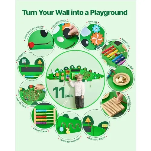 VEVOR Dinosaurier-Aktivitätswand, Motorikbrett, 11 Spiele, Montessori-Sensorik-Spieltafel für Kinder von 3–12 Jahren, Lernaktivitätszentrum, ideal für Kinder-Spielzimmer, Kindergarten, Klassenzimmer VEVOR Dinosaurier-Aktivitätswand, Motorikbrett, 11 Spiele, Montessori-Sensorik-Spieltafel für Kinder von 3–12 Jahren, Lernaktivitätszentrum, ideal für Kinder-Spielzimmer, Kindergarten, Klassenzimmer