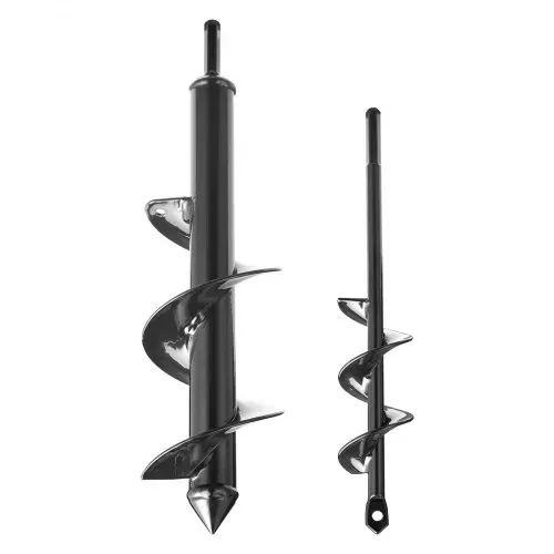 VEVOR Erdbohrer für Bohrmaschine, 2er-Set, Ø 8x30 cm & Ø 4x22 cm, Gartenbohrer für 3/8-Zoll-Sechskant-Bohrer, Pfahlbohrer, Durchlässenbohrer für Blumenzwiebeln, Lochbohraufsätze für Bagger – Bild 8