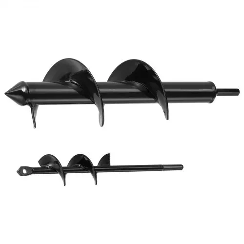 VEVOR Erdbohrer für Bohrmaschine, 2er-Set, Ø 8x30 cm & Ø 4x22 cm, Gartenbohrer für 3/8-Zoll-Sechskant-Bohrer, Pfahlbohrer, Durchlässenbohrer für Blumenzwiebeln, Lochbohraufsätze für Bagger – Bild 10