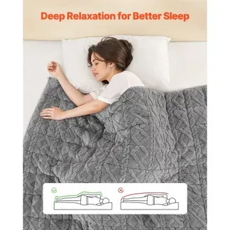 VEVOR Gewichtsdecke, 9 kg, Therapiedecke 1524×2032 mm, Gewichtete Decken Queen-Size, Sherpa-Fleece-Decke mit Glasperlen, für Erwachsene mit 90–113 kg, Linderung von Angstzuständen & Stress, grau VEVOR Gewichtsdecke, 9 kg, Therapiedecke 1524×2032 mm, Gewichtete Decken Queen-Size, Sherpa-Fleece-Decke mit Glasperlen, für Erwachsene mit 90–113 kg, Linderung von Angstzuständen & Stress, grau