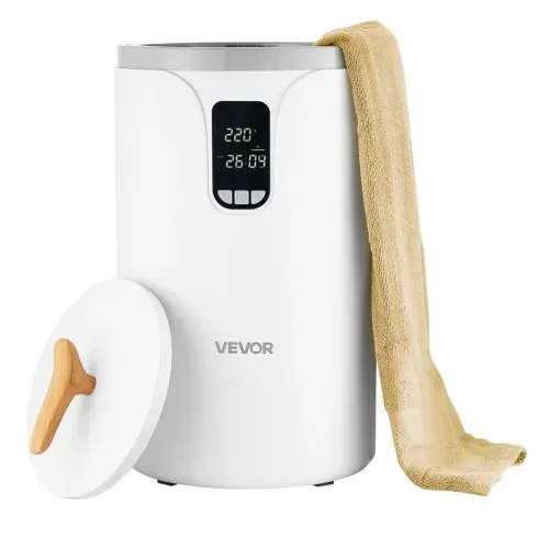 VEVOR Handtuchwärmer Eimer Wärmegerät 20 L mit LED-Anzeige & Einstellung (Timer & Temperatur) & Sicherheitsschloss, Towel Warmer für Badezimmer Waschküche Boden, zum Wärmen von Decken, Pyjamas – Bild 9