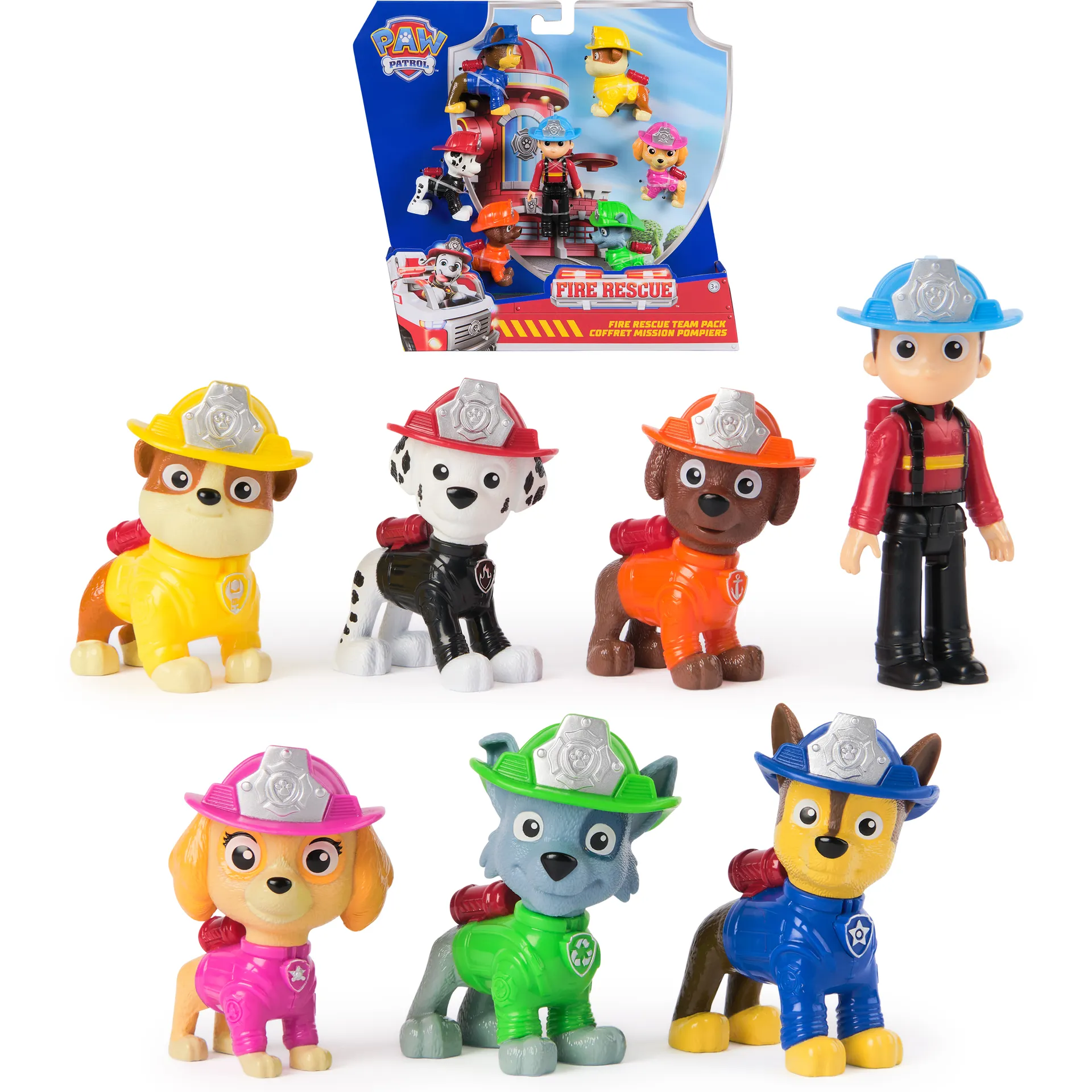 PAW Patrol Fire Rescue – Hundefiguren Geschenkset mit 7 Spielfiguren zum Sammeln PAW Patrol Fire Rescue – Hundefiguren Geschenkset mit 7 Spielfiguren zum Sammeln