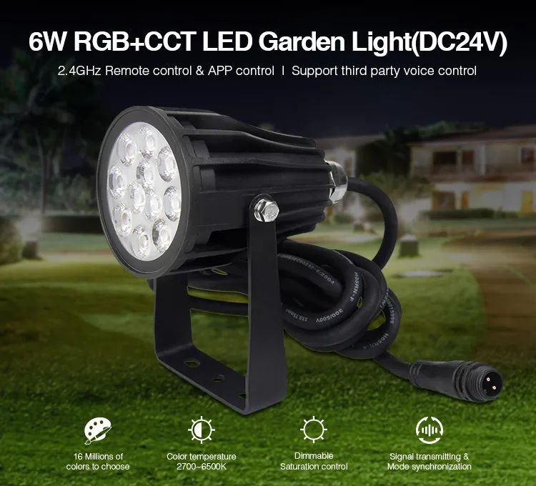 MiBoxer FUTC08 LED Garten Lampe 6W RGB-WW (RGB-CCT) mit Funk und WLAN IP65 DC24V MiBoxer FUTC08 LED Garten Lampe 6W RGB-WW (RGB-CCT) mit Funk und WLAN IP65 DC24V