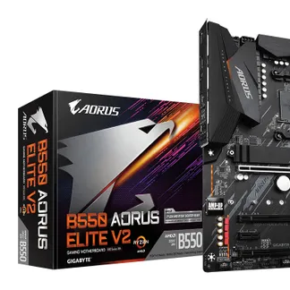 GIGABYTE B550 AORUS ELITE V2 Mainboard – AMD Ryzen 5000 CPUs, 12+2 Phasen VRM, bis zu 4733 MHz DDR4, 1xPCIe 4.0 + 1xPCIe 3.0 M.2, 2.5GbE LAN, USB 3.2 Gen 2 GIGABYTE B550 AORUS ELITE V2 Mainboard – AMD Ryzen 5000 CPUs, 12+2 Phasen VRM, bis zu 4733 MHz DDR4, 1xPCIe 4.0 + 1xPCIe 3.0 M.2, 2.5GbE LAN, USB 3.2 Gen 2