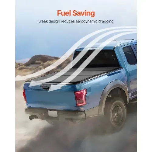 VEVOR Dreifach faltbare Ladeflächenabdeckung, Kompatibel mit 1999-2024 Ford F-250 F-350 Super Duty, Styleside 6,75' (81", 82") Ladefläche, Passend für 6,7' x 5,4'/6,8' x 5,6' Innenladefläche – Bild 5