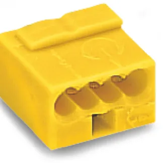 Wago Serie 243- 4-Leiter-Micro-Klemme (100 Stück) gelb Wago Serie 243- 4-Leiter-Micro-Klemme (100 Stück) gelb
