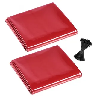 VEVOR 2er-Pack Schweißvorhang, 1740×2340 mm Schweißschutzwand, flammhemmende Vinyl-Schweißschutzwand mit 6-stufigem UV-Schutz für Werkstatt-/Industrieeinsatz, Rot (Ohne Rahmen) VEVOR 2er-Pack Schweißvorhang, 1740×2340 mm Schweißschutzwand, flammhemmende Vinyl-Schweißschutzwand mit 6-stufigem UV-Schutz für Werkstatt-/Industrieeinsatz, Rot (Ohne Rahmen)