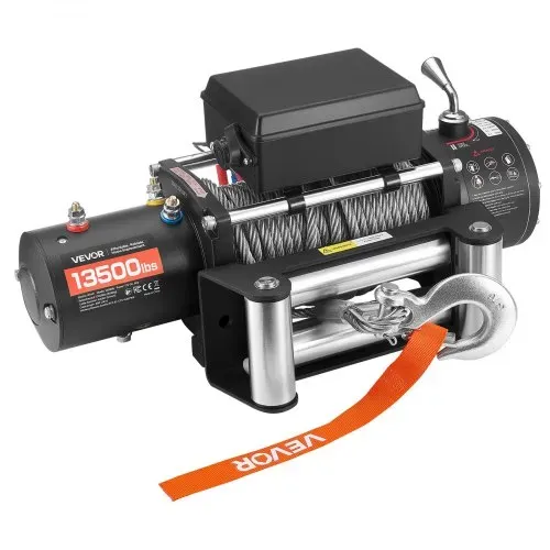 VEVOR Elektrische Seilwinde, 6100 kg, 12 V DC Elektrowinde mit 24 m Seil, kabellose & kabelgebundene Fernbedienung, IP55 Offroadwinde zum Abschleppen von SUV, Jeep, Anhänger, Boot, Geländewagen – Bild 10