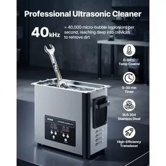 VEVOR 6 L Ultraschallreiniger, professionelle Ultraschallreinigungsmaschine mit Reinigungskorb & Digitalanzeige, 120 W Edelstahl 40 kHz Industrielle Reinigungsmaschine für Uhren Schmuck VEVOR 6 L Ultraschallreiniger, professionelle Ultraschallreinigungsmaschine mit Reinigungskorb & Digitalanzeige, 120 W Edelstahl 40 kHz Industrielle Reinigungsmaschine für Uhren Schmuck