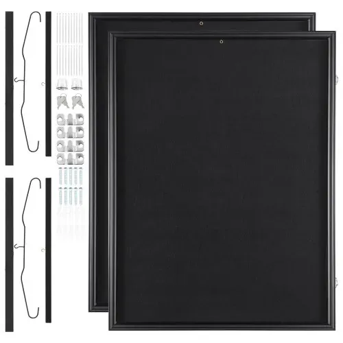 VEVOR 2er-Set Trikot-Vitrine 590 x 790 x 40 mm abschließbare Schattenbox für Sporttrikots mit 98 % UV-Schutz PC-Glas und Kleiderbügeln für Baseball- Basketball- Football- Hockey-Shirts und Uniformen – Bild 8