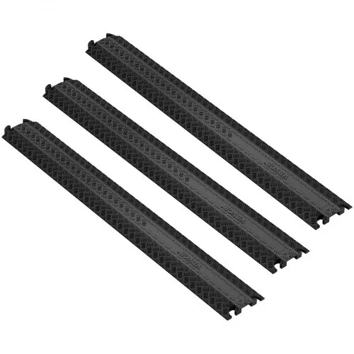 VEVOR 3er-Set 1-Kanal-Kabelschutzrampe Kabelbrücke TPR Schlauchbrücke 100 x 13 x 2 cm Überfahrschutz 907 kg (pro Achse) Tragfähigkeit Kabel Rampe Anti-Rutsch-Design Ideal für Parkplätze VEVOR 3er-Set 1-Kanal-Kabelschutzrampe Kabelbrücke TPR Schlauchbrücke 100 x 13 x 2 cm Überfahrschutz 907 kg (pro Achse) Tragfähigkeit Kabel Rampe Anti-Rutsch-Design Ideal für Parkplätze