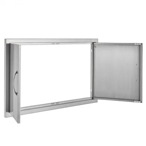 VEVOR Grill-Zugangstür, 915 x 533 x 46 mm, Doppelte Außenküchentür, Flächenbündig Montierte Edelstahltür, Vertikale Wandtür mit Griffen, für Grillinsel, Grillstation, Außenschrank usw. – Bild 10