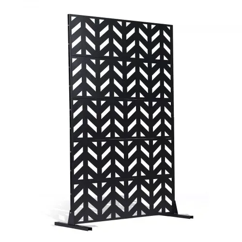 VEVOR Paravent, 120x50,8x183 cm, Raumteiler für den Außenbereich, freistehende Trennwand mit Ständer, dekorativer Garten-Sichtschutz, Raumtrenner für Balkon, Terrasse, Innenbereich, Schwarz – Bild 9