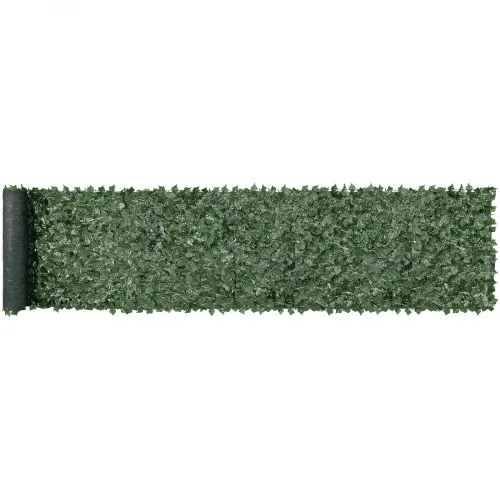VEVOR Sichtschutzzaun 990x5020mm künstlicher grüner Wandschirm Efeuzaun mit Netzgeweberückseite und verstärkter Verbindung, künstliche Hecken mit Weinblättern als Dekoration für Garten Hof Balkon VEVOR Sichtschutzzaun 990x5020mm künstlicher grüner Wandschirm Efeuzaun mit Netzgeweberückseite und verstärkter Verbindung, künstliche Hecken mit Weinblättern als Dekoration für Garten Hof Balkon