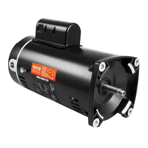 VEVOR 2 PS Pool-Pumpenmotor, 56Y Rahmen, 230V (7,8 Ampere) 3450 U/min, 60Hz, 1,3 Betriebsfaktor, 50μF/250V Kondensator, Linksdrehung Vierkantflansch Ersatzmotor – Bild 8
