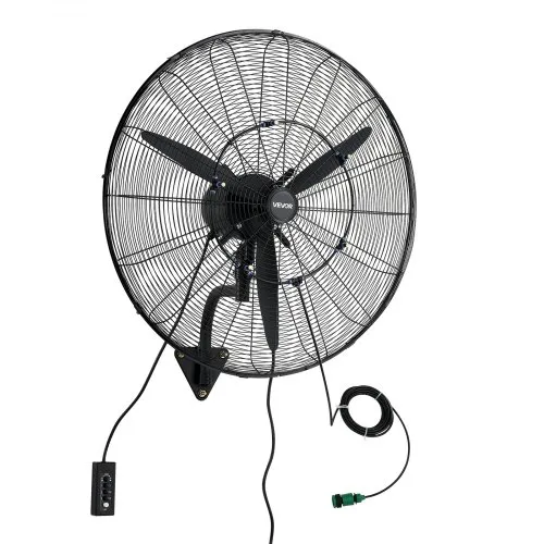 VEVOR 115W Industrieller Wandventilator 81 cm, 5,9 m/s Oszillierender Wandlüfter mit 3 Stufen Verstellbarem Winkel & Nebel, Gewerblicher Industrieventilator für Werkstatt Garage Lager Gym, Schwarz VEVOR 115W Industrieller Wandventilator 81 cm, 5,9 m/s Oszillierender Wandlüfter mit 3 Stufen Verstellbarem Winkel & Nebel, Gewerblicher Industrieventilator für Werkstatt Garage Lager Gym, Schwarz