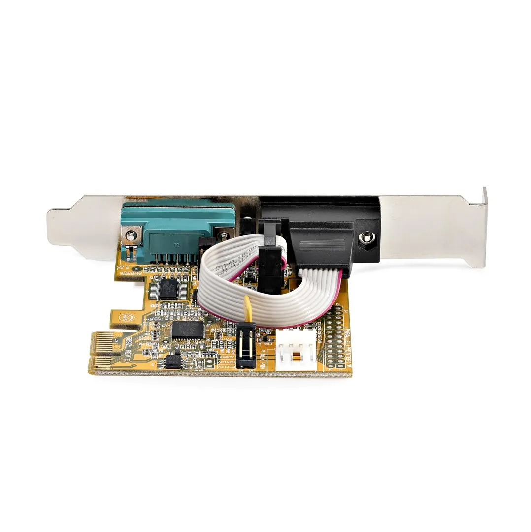 StarTech.com 2 Port PCI Express Serielle Schnittstellenkarte, PCIe auf RS232 (DB9), PC Serielle Karte/Erweiterungskarte, Voll-/Niedrigprofilblende, 2 Serielle Anschlüsse, 16C1050 UART, COM Retention, Windows/Linux – Bild 4