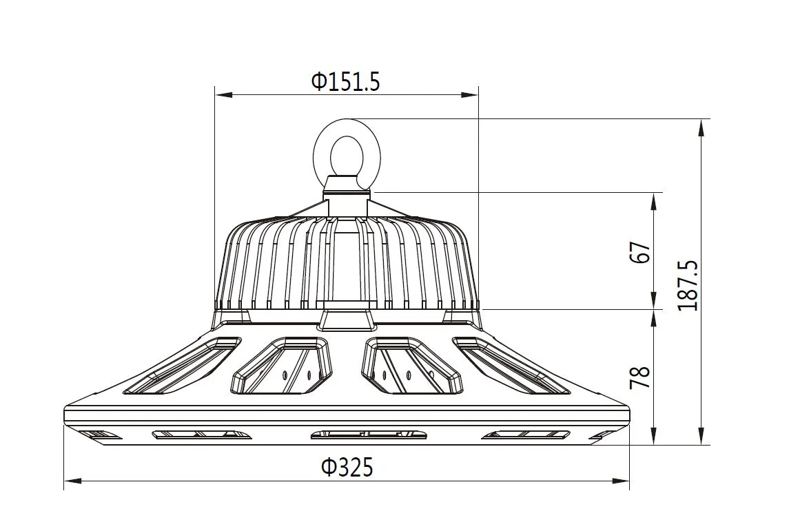 Synergy 21 LED Spot Pendelleuchte UFO 160W für Industrie/Lagerhallen nw 90° – Bild 7