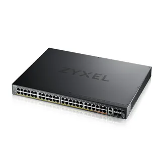 Zyxel Switch full managed Layer3 54 Port • 48x 1 GbE • PoE Budget 600 Watt • 40x PoE at • 10x PoE bt • 2x 10 GbE • 4x SFP+ • 19″ • NebulaFlex Pro • XGS2220-54HP Zyxel Switch full managed Layer3 54 Port • 48x 1 GbE • PoE Budget 600 Watt • 40x PoE at • 10x PoE bt • 2x 10 GbE • 4x SFP+ • 19″ • NebulaFlex Pro • XGS2220-54HP