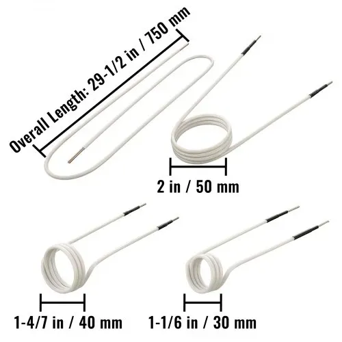 VEVOR Induktionsheizer-Induktorspulen-Kits, Magnetisches Mini-Induktionsheizer-Set, Flammenloses Wärmezubehör 8-teilig, Hitzebeständiges Induktionsheizwerkzeug mit Flexibilität – Bild 7