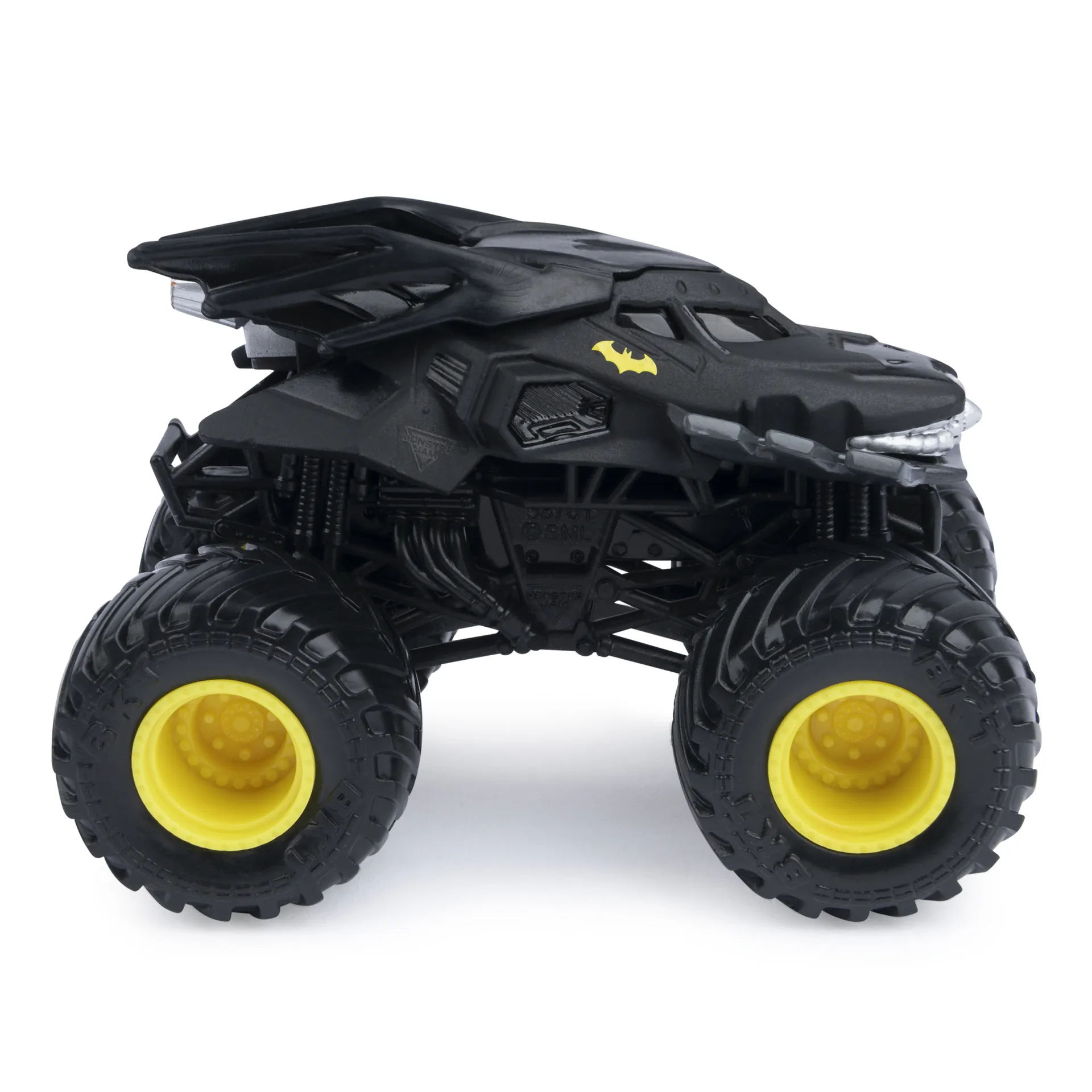 Monster Jam - Batmobil vs. Megalodon Zweier-Pack, Original Monster Trucks im Maßstab 1:64, Sammelbare Stunt-Fahrzeuge für Kinder ab 3 Jahren – Bild 3