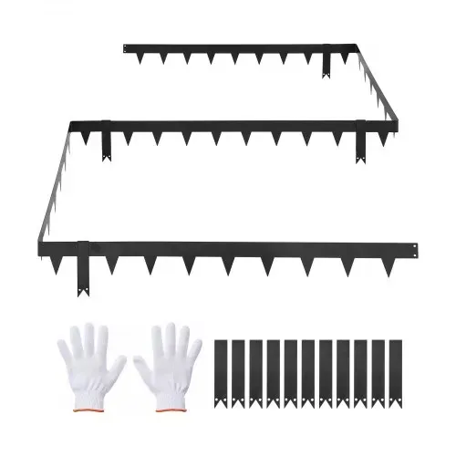 VEVOR Rasenkante, 10er-Pack, 1016×114,3 mm, Beeteinfassung mit 11 Befestigungsclips, Beetbegrenzung aus Verzinktem Stahl, Rasenbleche, Mähkante, Metall Palisade für Blumenbeete & Gartenwege, Schwarz VEVOR Rasenkante, 10er-Pack, 1016×114,3 mm, Beeteinfassung mit 11 Befestigungsclips, Beetbegrenzung aus Verzinktem Stahl, Rasenbleche, Mähkante, Metall Palisade für Blumenbeete & Gartenwege, Schwarz
