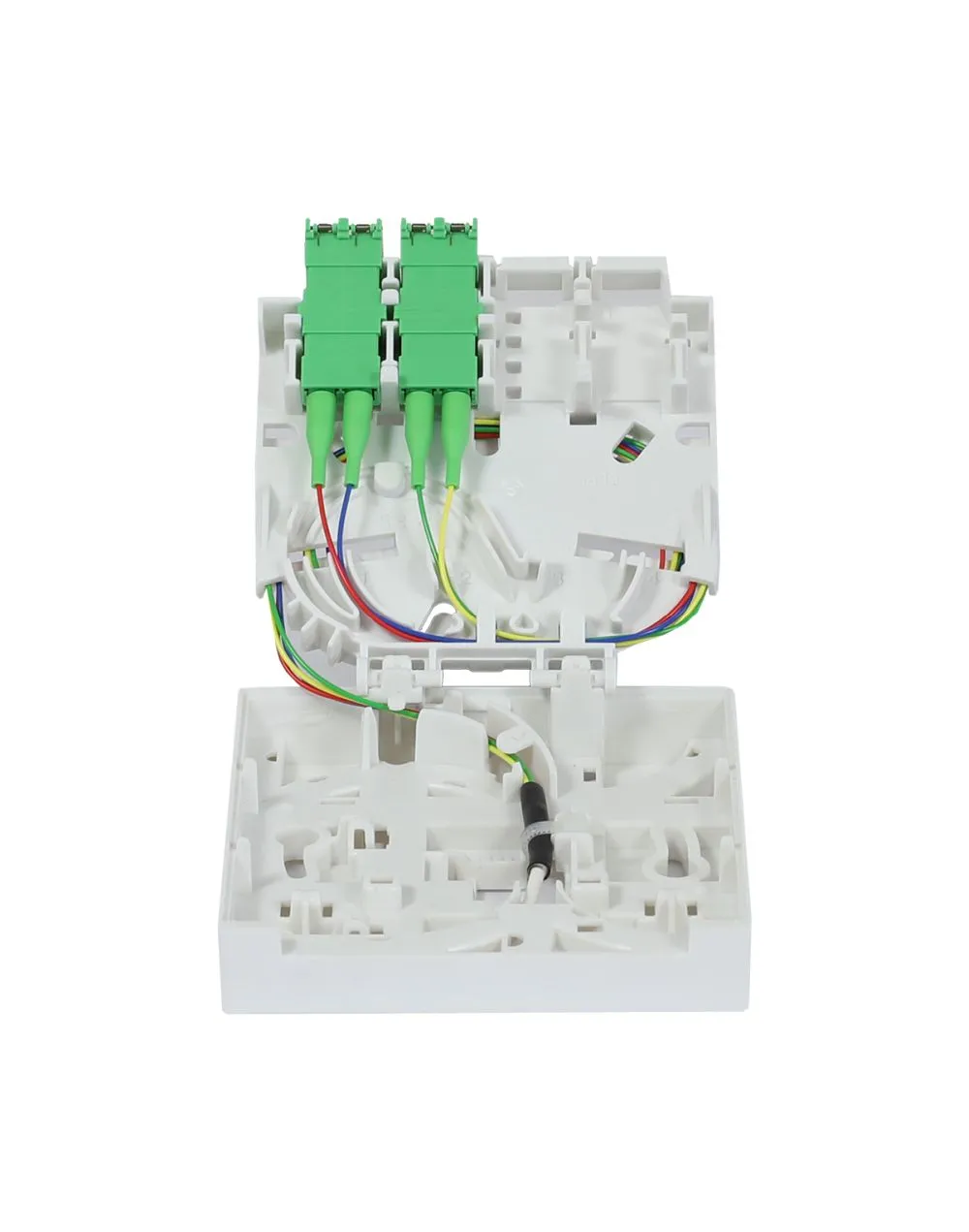 LWL-FTTH Compact Box vorkonfektioniert, 4xLC/APC -> open End, 20m, 9/125u, G.657.A2, 4-Faser, OD=2.2mm, Synergy 21 – Bild 4