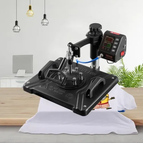 VEVOR 10 in 1 Hitzepresse 38 x 30 cm Transferpresse Schwarz Heißpresse Textilpresse Multifunktionale Sublimations-T-Shirtpresse Becherpresse – Bild 7