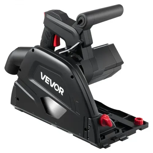 VEVOR Tauchsäge, 165,1 mm, Handkreissäge mit 48-Zahn-Hartmetall-Sägeblatt, Winkelverstellung 0–45°, Schnitttiefe 55 mm, für Holz & Kunststoff, Führungsschiene Nicht im Lieferumgang Enthalten – Bild 9