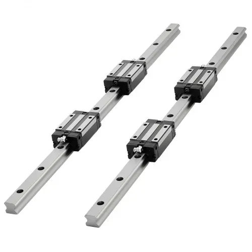 VEVOR Linearführungen, HGR20, 2er-Pack 600 mm Linearschienen, 1x Kugelumlaufspindel, 4x. Gleitblöcke, mit BF12/BK12 Endstütze, Kupplung & Muttergehäuse, für DIY-CNC-Fräsmaschinen & Drehmaschinen – Bild 8