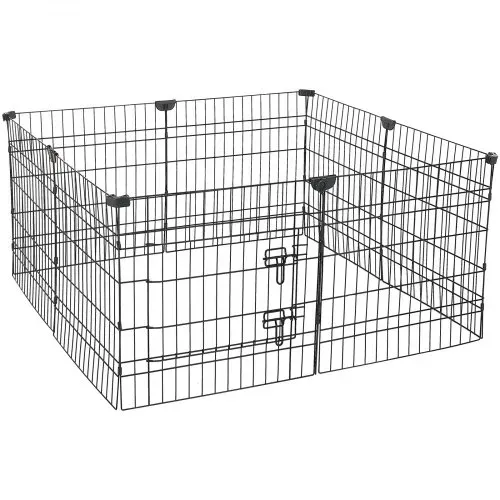 VEVOR Welpenauslauf Welpenlaufstall Hundelaufstall 61cm 8-tlg. mit Deckel, Spielplatz für Hunde Katzen & Andere Kleintiere Faltbar Metall Durch die Verschiedenen Formen Vielfältig Einsetzbar – Bild 10
