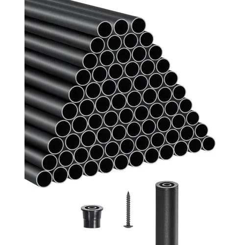 VEVOR Treppengeländer, 101er-Pack, 66 cm Alu-Treppenbaluster, 3/4 Zoll Metallspindelgeländer, Hohldeckgeländer mit Geländerkappen & Schrauben für Treppen, Veranda, Terrasse, Mattschwarz VEVOR Treppengeländer, 101er-Pack, 66 cm Alu-Treppenbaluster, 3/4 Zoll Metallspindelgeländer, Hohldeckgeländer mit Geländerkappen & Schrauben für Treppen, Veranda, Terrasse, Mattschwarz
