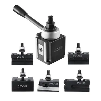 VEVOR Schnellwechsel-Werkzeughalter-Set, 6-teilig, Werkzeughalter, passend für Mini-Drehmaschinen und Metalldrehmaschinen mit 152,4-305mm Umlaufdurchmesser, langlebiges Stahlmaterial VEVOR Schnellwechsel-Werkzeughalter-Set, 6-teilig, Werkzeughalter, passend für Mini-Drehmaschinen und Metalldrehmaschinen mit 152,4-305mm Umlaufdurchmesser, langlebiges Stahlmaterial