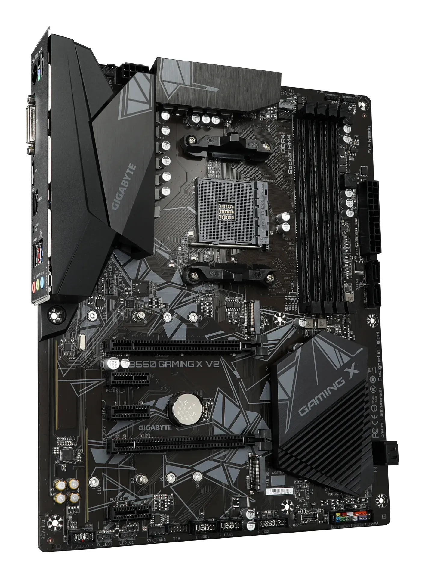 GIGABYTE B550 Gaming X V2 Mainboard – AMD Ryzen 5000 CPUs, 10+3 Phasen VRM, bis zu 4733 MHz DDR4, 1xPCIe 4.0 + 1xPCIe 3.0 M.2, 1GbE LAN, USB 3.2 Gen 2 – Bild 3