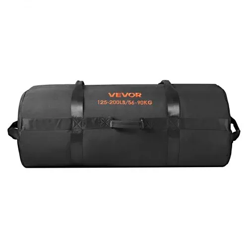 VEVOR Workout-Sandsack, strapazierfähige Powerbags Sandsack-Trainingstasche mit Griffen, einstellbar 56-90 kg für Fitness-Krafttraining, Cross-Training, Fitnessstudio-Übungen, Schwarz (ungefüllt) – Bild 9